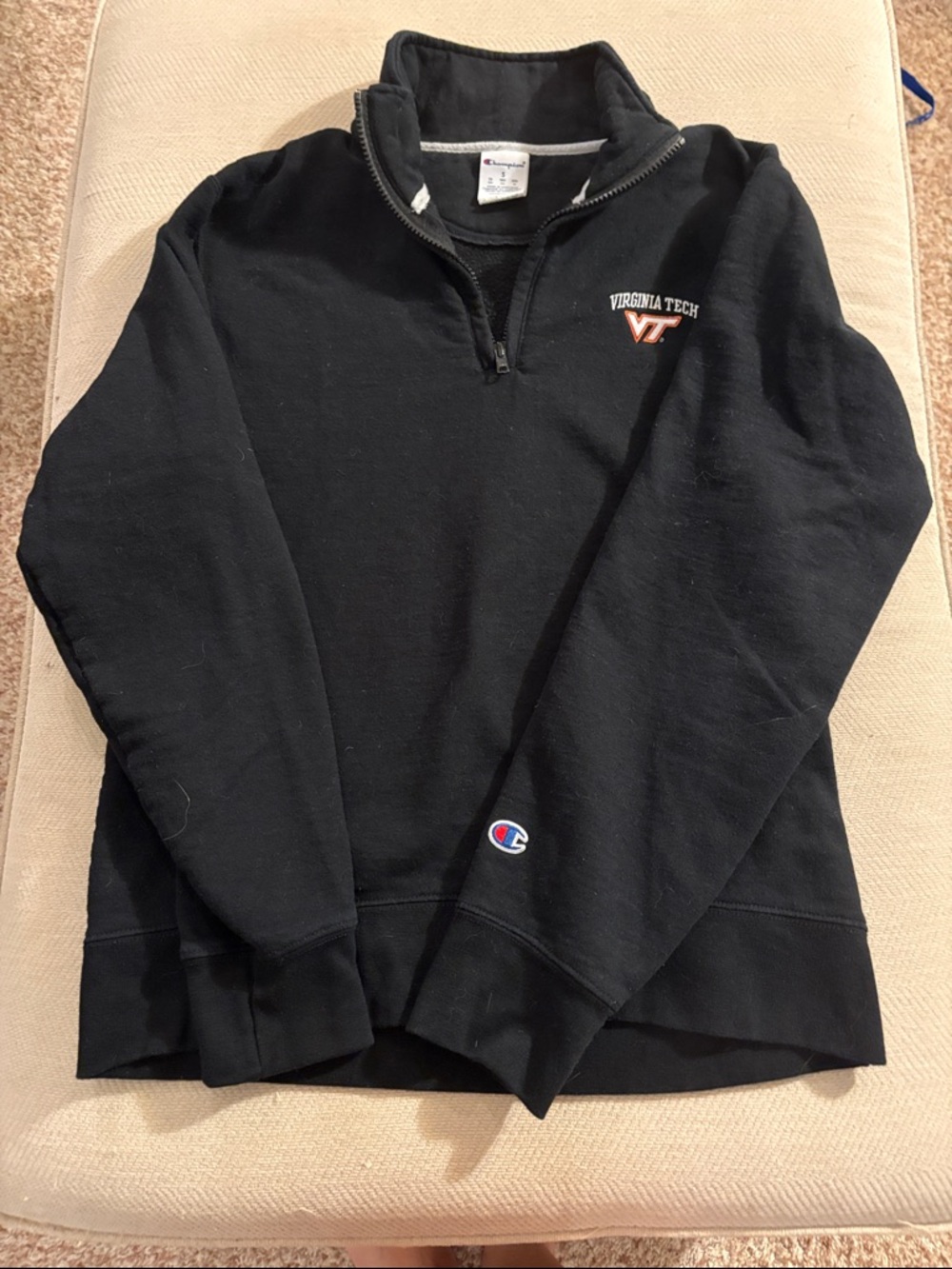 Champion Black Virginia Tech Quarter-Zip Pullover